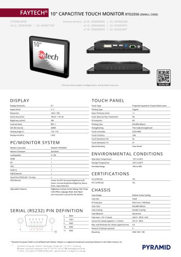 10" CAPACITIVE TOUCH MONITOR RTD2556 (SMALL CASE)