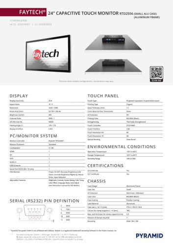 24" CAPACITIVE TOUCH MONITOR RTD2556 (SMALL ALU CASE)