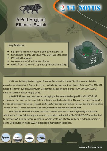5 Port Rugged Ethernet Switch