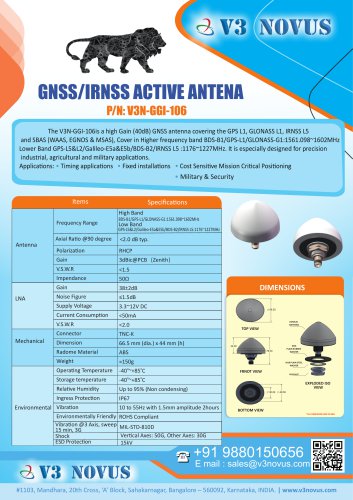 GNSS with IRNSS Active Antenna