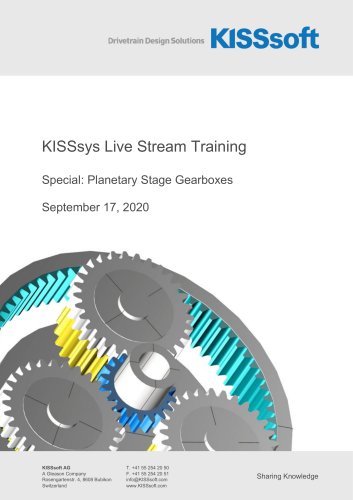 KISSsys Live Stream Training