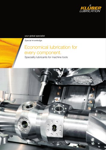 Machine tools - Economical lubrication for every component