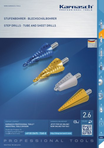 STEP DRILLS, TUBE AND SHEET DRILLS