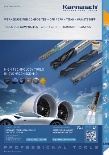 TOOLS FOR COMPOSITES- CFRP/GFRP, TITANIUM, PLASTICS