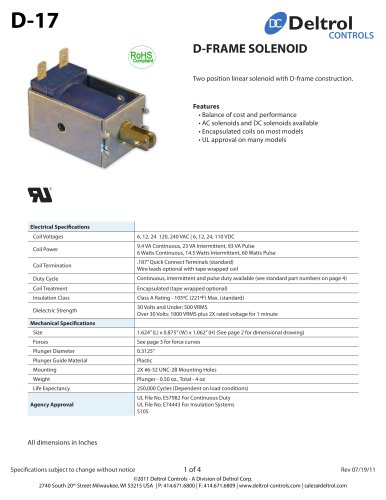 D-17 D-Frame Solenoid