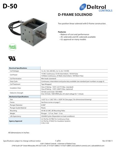 D-50 D-Frame Solenoid