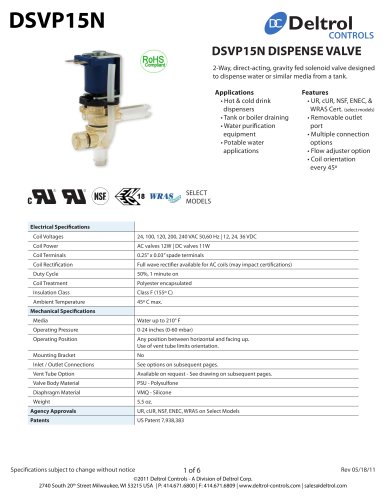 DSVP15N Dispense Valve