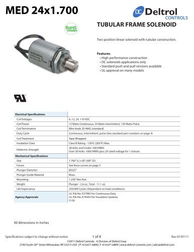 MED 24x1.700 Tubular Frame Solenoid