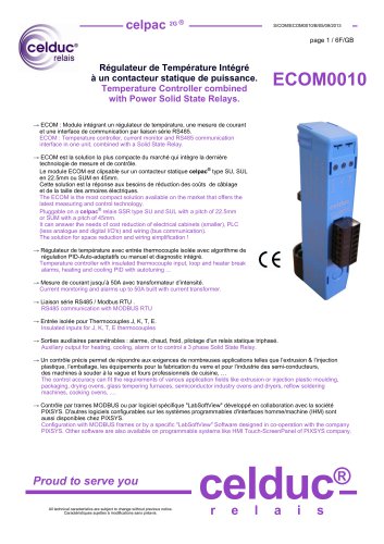 Temperature Controller combined with Power Solid State Relays.