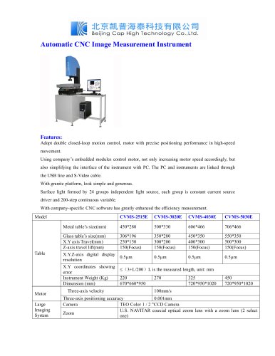 Automatic CNC Image Measurement Instrument