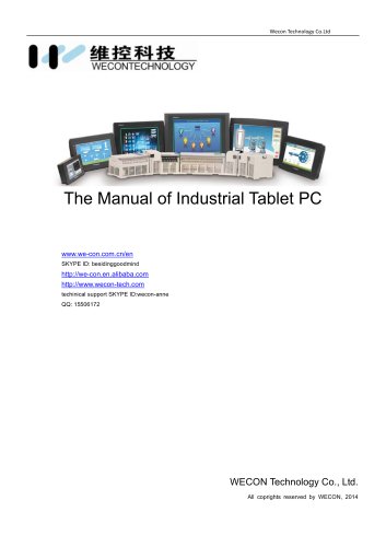 WECON industrial tablet pc Catalogue 2014