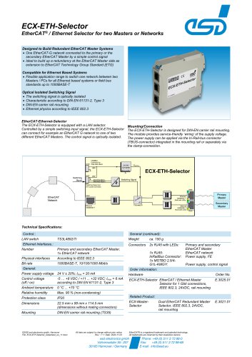 Data Sheet ECX-ETH-Selector