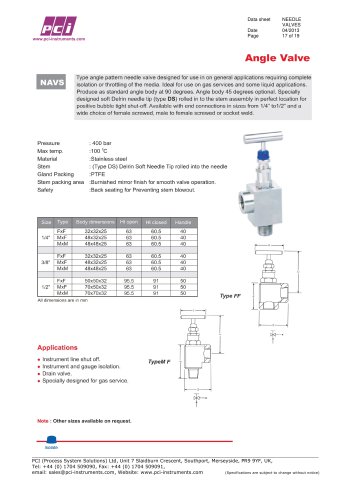 Angle Valve NAVS