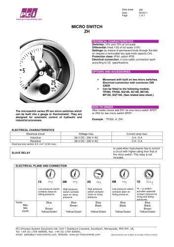 Micro Switch for Gauge ZH