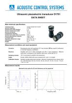 D1761 – normal-beam dual-crystal ultrasonic transducer 2.5 MHz