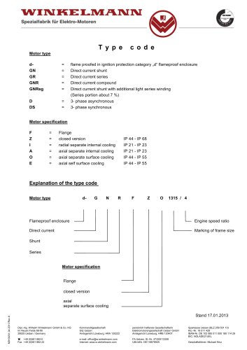 Type codes