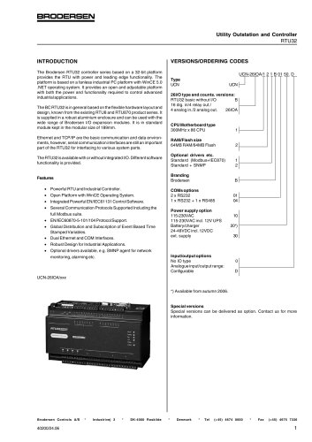 RTU32 Data sheet