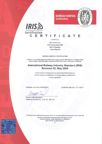 IRIS certification