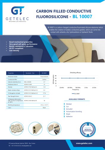 CARBON FILLED CONDUCTIVE FLUOROSILICONE - BL 10007