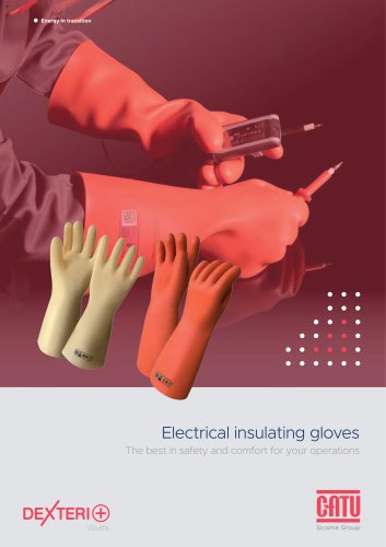 Insulating rubber gloves