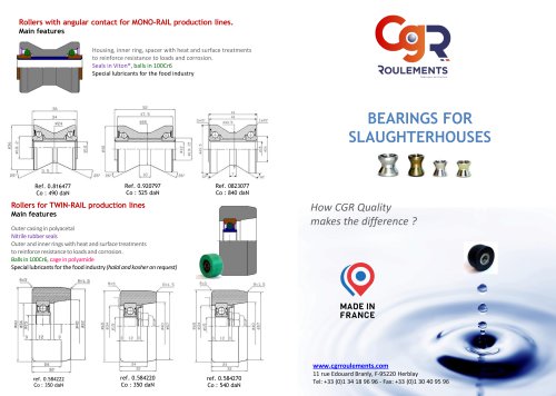 ROLLERS FOR SLAUGHTERHOUSES