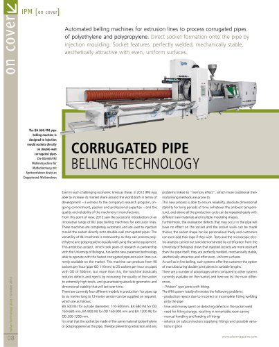 Corrugated pipe belling technology