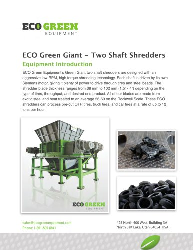 ECO Green Giant - Two Shaft Shredders