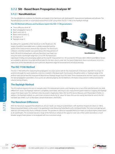 Slit - Based Beam Propagation Analyzer M2