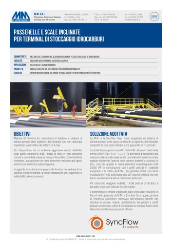 Passerelle e scale inclinate terminal stoccaggio idrocarburi