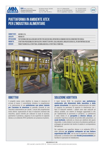 Piattaforma in ambiente ATEX per industria alimentare