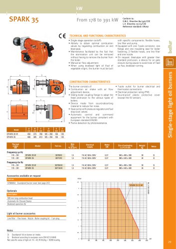 Single-stage light oil burners SPARK 35