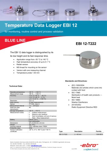 Temperature Data Logger EBI 12