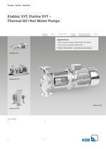 Etabloc SYT, Etaline SYT – Thermal Oil / Hot Water Pumps