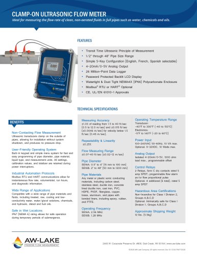 CLAMP-ON ULTRASONIC FLOW METER