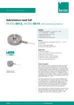 Data Sheet Subminiature Load Cell Model 8413 Model 8414 with overload protection (2025)