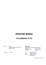 OPERATING MANUAL  ForceMaster 9110