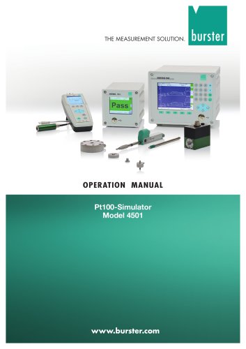 OPERATION MANUAL Load Cell for Manually Operated Presses Model 8451