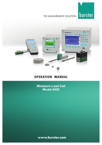 Operation Manual Miniature Load Cell Model 8402