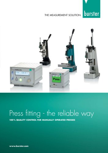 Pressfitting -the reliable way