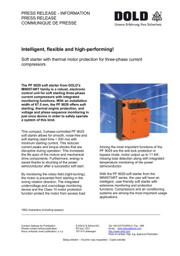 Press release Softstarter PF 9029