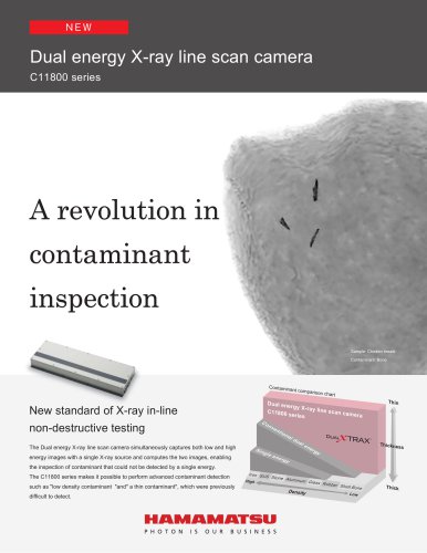 Dual energy X-ray line scan camera C11800 series