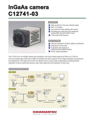 InGaAs camera C12741-03