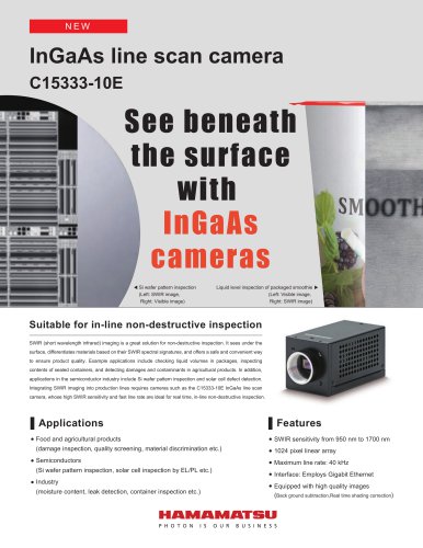 InGaAs line scan camera C15333-10E