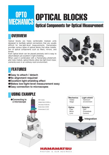 OPTICAL BLOCKS Optical Components for Optical Measurement