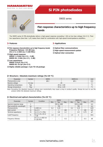 Si photodiodes S9055 series