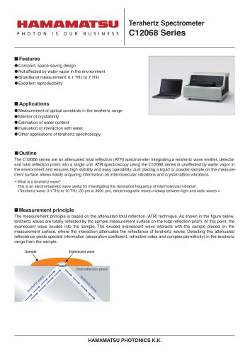 Terahertz Spectrometer C12068 Series