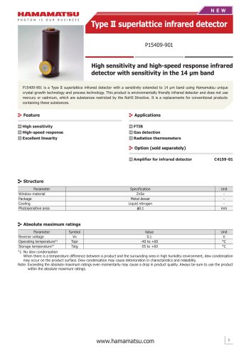 Type II superlattice infrared detector P15409-901