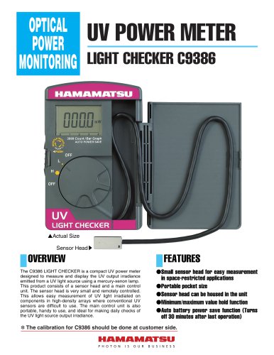 UV POWER METER LIGHT CHECKER C9386