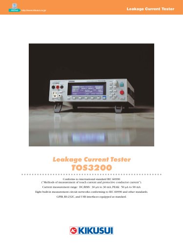 Leackage Current Tester / TOS3200