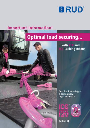 Optimal load securing with ICE and VIP-Lashing means